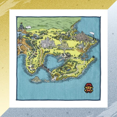 Kanto Region Map Hand Towel Gold & Silver 25th Anniversary