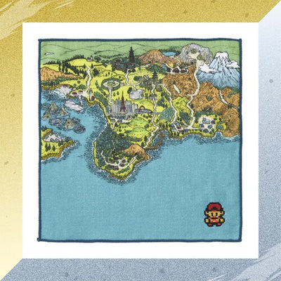 Johto Region Map Hand Towel Gold & Silver 25th Anniversary