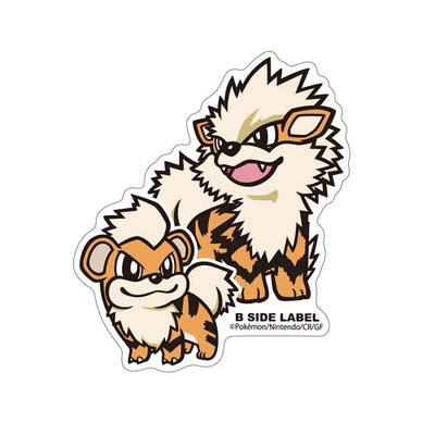 Growlithe & Arcanine B-SIDE LABEL Sticker