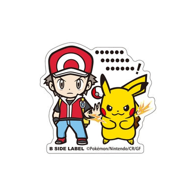 Red & Pikachu B-SIDE LABEL Sticker