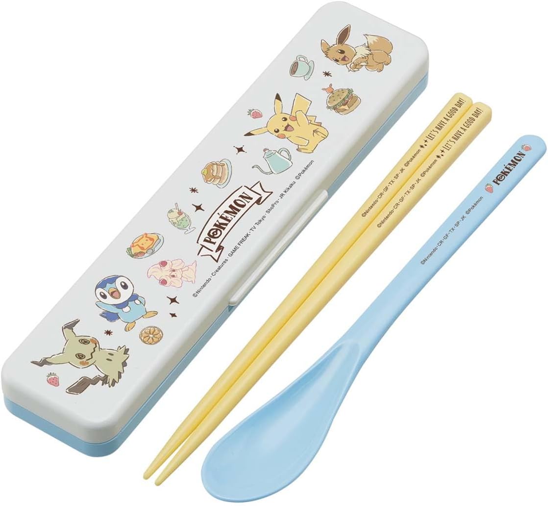 Pokemon Cafe Art Skater 18cm Chopstick & Spoon Set